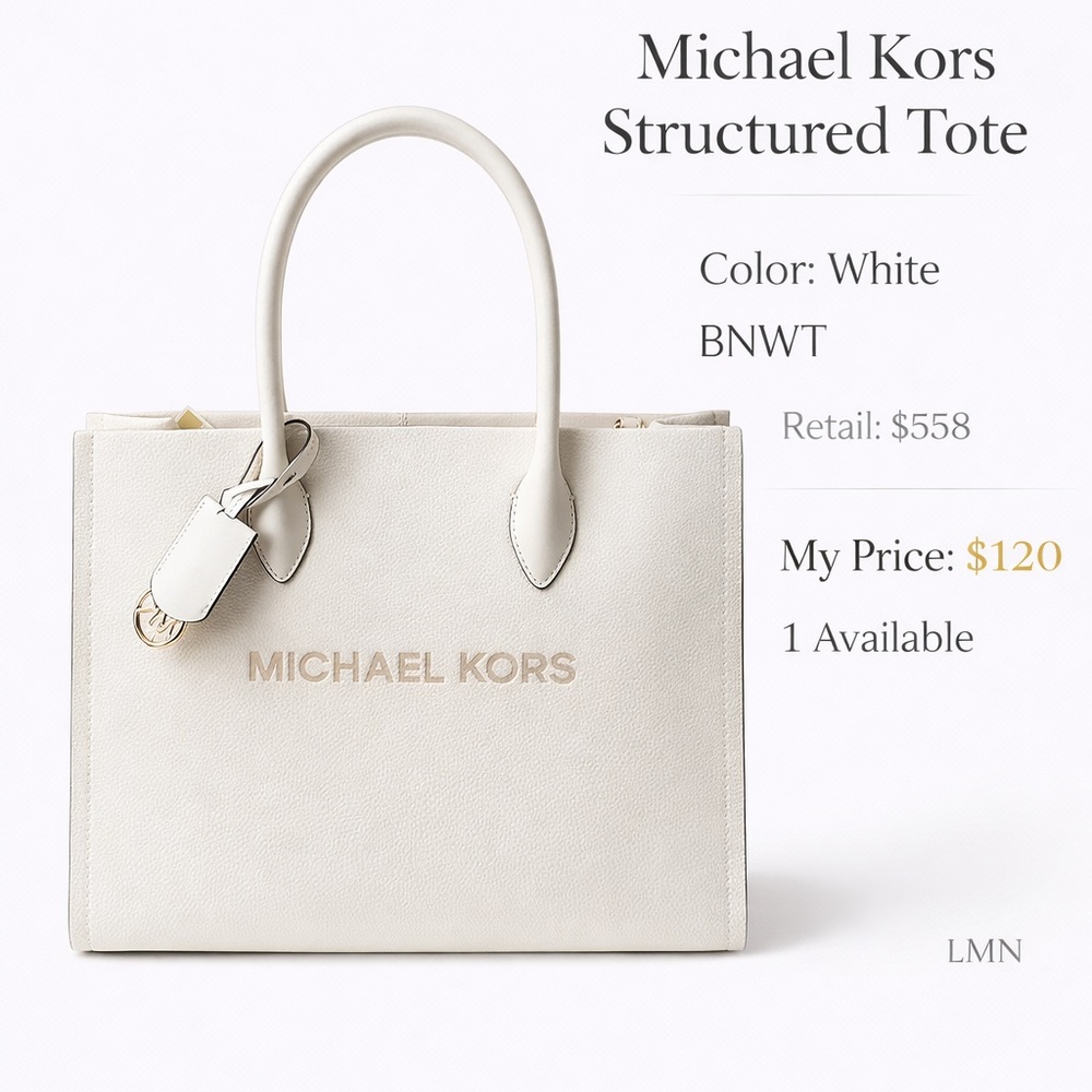 Michael Kors Elegant White Tote